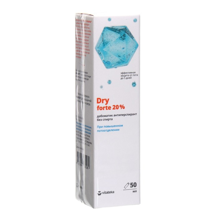 Дабоматик от обильного потоотделения Витатека Драй Экстра Форте 20%, 50 мл