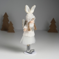 Кукла интерьерная "Ангелочек в шапке с ушками зайчика" 4х8х20 см