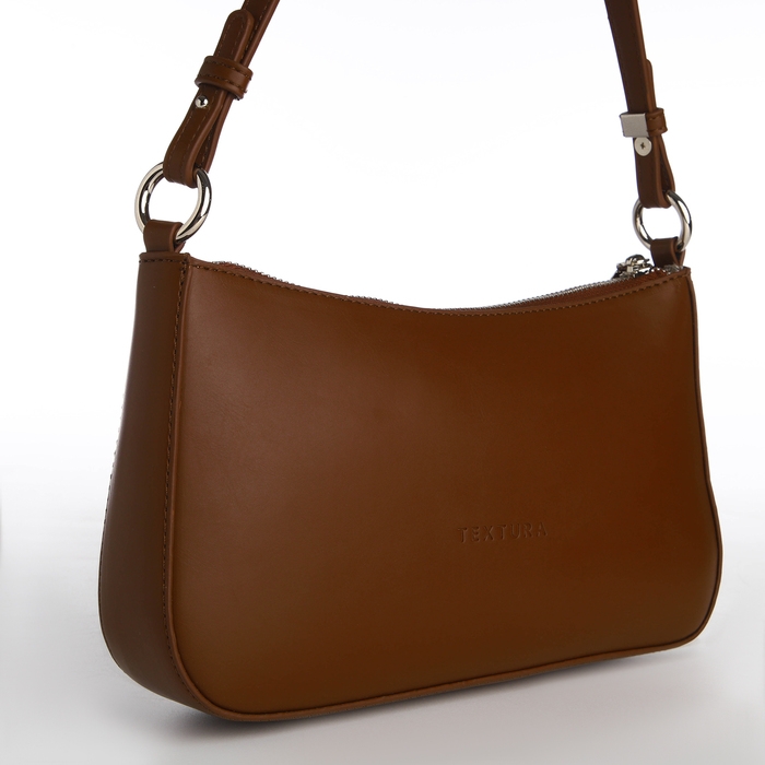 Сумка женская TEXTURA, маленький размер, цвет коричневый