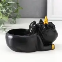 Подставка под мелочей &laquo;Единорог&raquo;, 8&times;12&times;9 см, чёрная