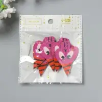 Декор для творчества войлок блеск "Череп в колпаке" 5,5х3,8 см