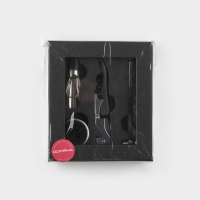 Набор для вина Доляна &laquo;Бургундия&raquo;, 4 предмета: каплеуловитель, штопор, кольцо, термометр