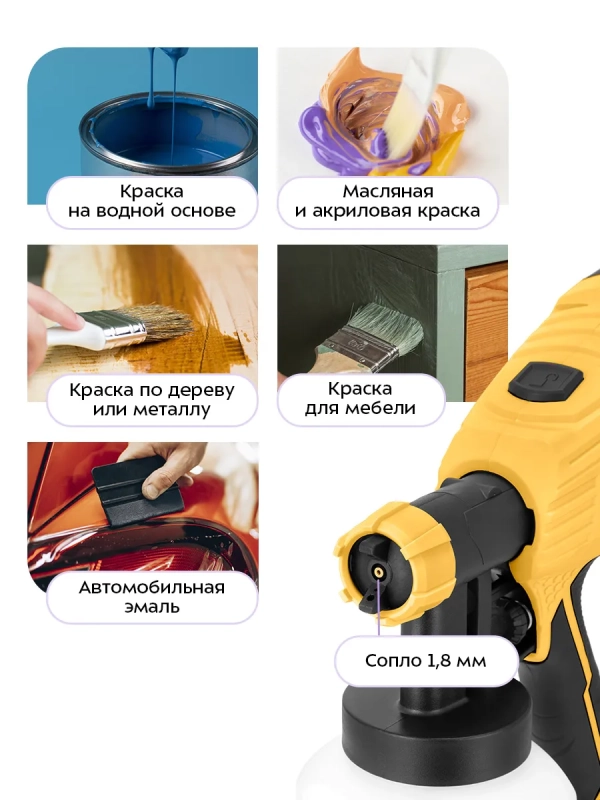 Электрический краскопульт КТ-6495 - 600 Вт