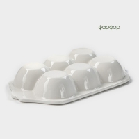 Подставка фарфоровая для яиц 6 ячеек Bella Tenero, 19,2&times;11&times;3,6 см, цвет белый
