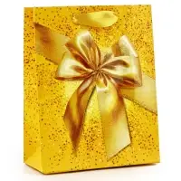 Пакет подарочный, упаковка, &laquo;Бант&raquo;, частичный лак, S 12 х 15 х 5.5 см