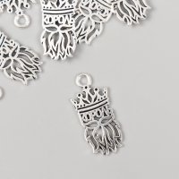 Металлический элемент, декоративная подвеска &laquo;Король&raquo; набор 10 шт 1,1х2,5 см