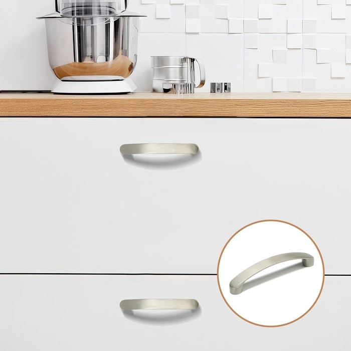 Ручка-скоба ТУНДРА РС133, м/о 96 мм, цвет матовый никель, 4 шт TMP