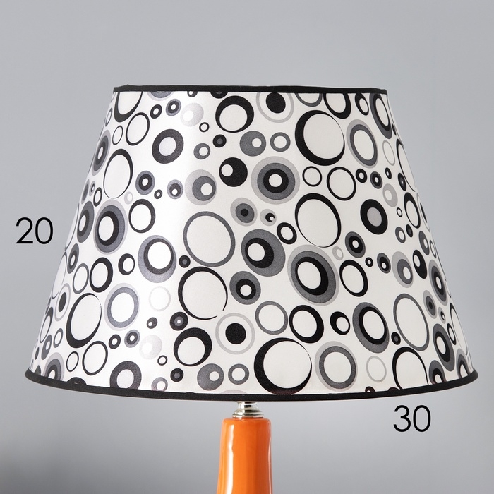 Настольная лампа с абажуром RISALUX &laquo;Аджена&raquo;, Е27, 40 Вт, круги, 30&times;30&times;32.5 см
