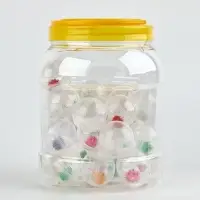 Шарик для кошек с помпошкой, 4 см, фасовка в банку по 25 шт, МИКС