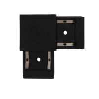 Коннектор угловой для шинопровода горизонтальный, серия "Flat", черный