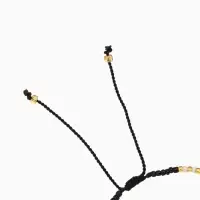 Браслет "Лила" длина 16 см, цв. чёрный, золотистый