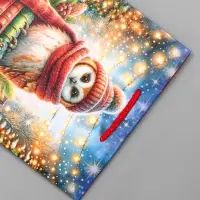 Пакет подарочный новогодний ламинированный, &laquo;Сова&raquo; , 18&times;10&times;22.3 см