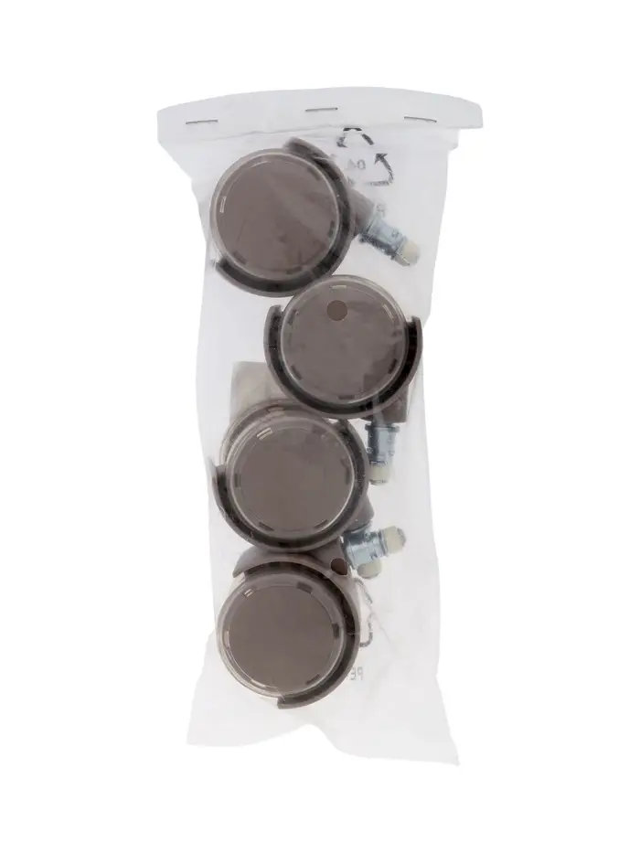 Колесо мебельное ТУНДРА, d=50 мм, со штырем М10&times;25 мм, набор 4 шт.