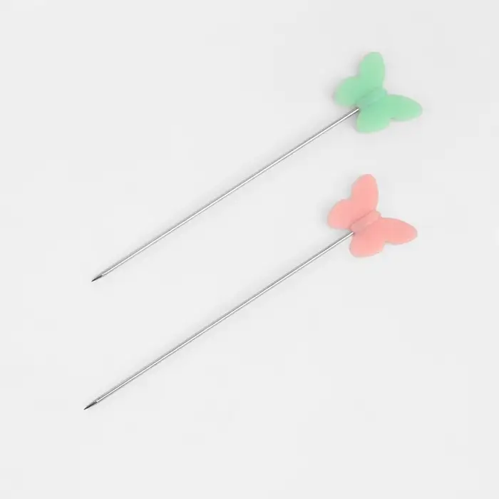 Булавки для квилтинга &laquo;Бабочка&raquo;, 53 мм, 20 шт., разноцветные