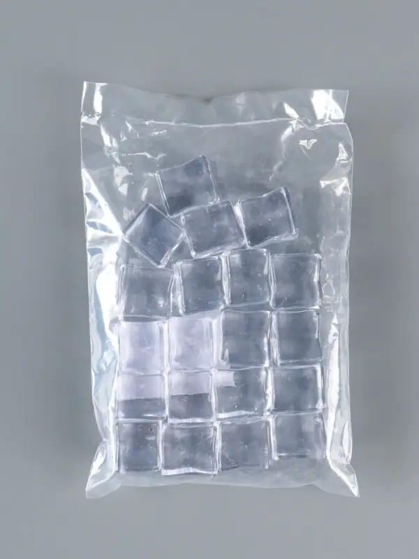 Декор пластик "Льдинка" (набор 20 шт, 330 гр) 27 мм, прозрачный