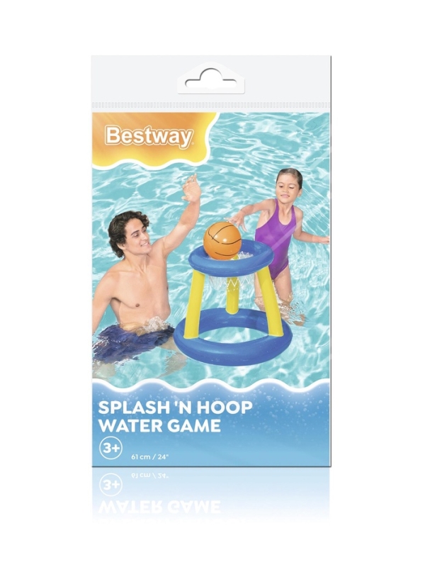 Набор для игр на воде &laquo;Баскетбол&raquo;, d=61 см, корзина, мяч, от 3 лет, 52418 Bestway