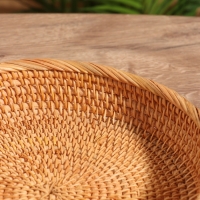 Тарелка плетёная 24х24х5 см, ротанг