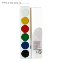 Акварель "Луч" ZOO, 6 цветов, с кистью