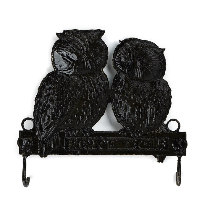 Ключница настенная &laquo;Здесь живет счастье&raquo;, совы, 12 х 10.3 см