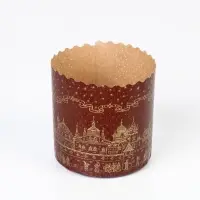 Форма для кулича бумажная Деко-про &laquo;Храм золотой&raquo;, 9&times;9 см, коричневая