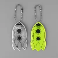 Светоотражающий элемент &laquo;Ракета&raquo;, двусторонний, 6&times;3 см, МИКС