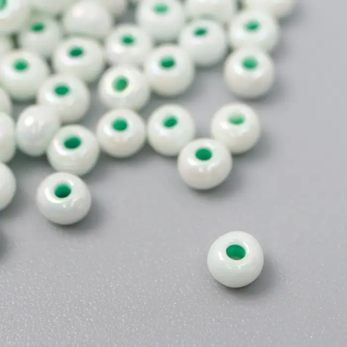 Бисер стекло 8/0 "Цветная серединка. Мята" 10 гр