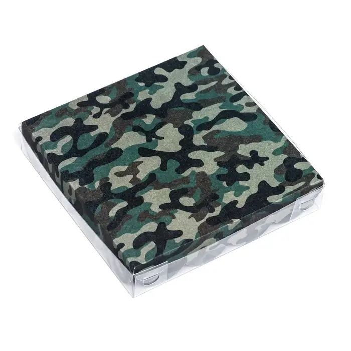 Коробка для печенья, &laquo;Зеленый камуфляж&raquo; 15&times;15&times;3