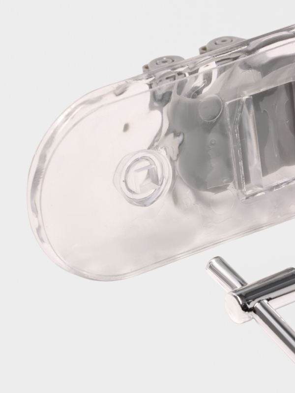 Держатель для швабр настенный самоклеящийся, прозрачная основа, 4 отделения, 42,5х6х6