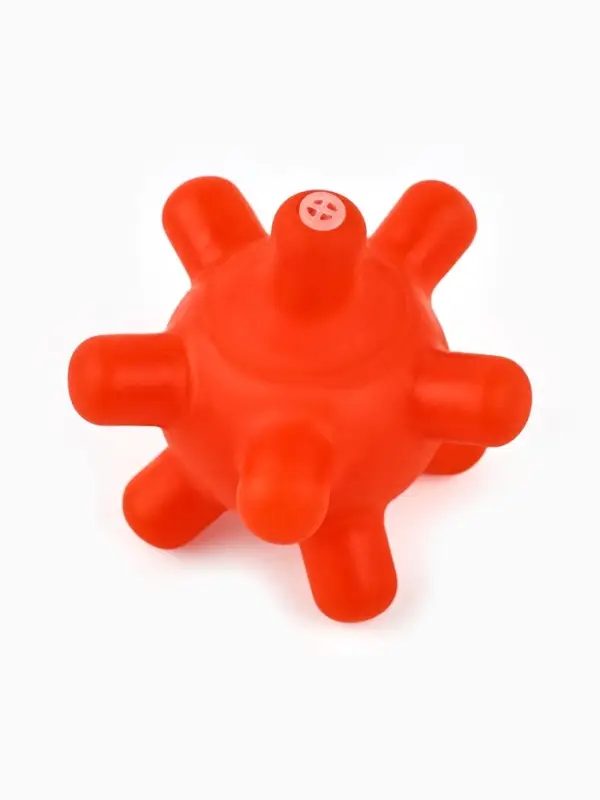 Игрушка пищащая "Мячик, шипы", 5 см, красная