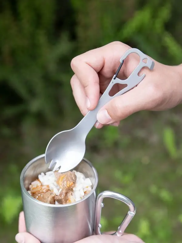 Походный столовый прибор Twin Win, стальной