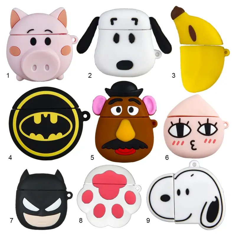 Чехол APods 1/2 силиконовые мультяшки №1