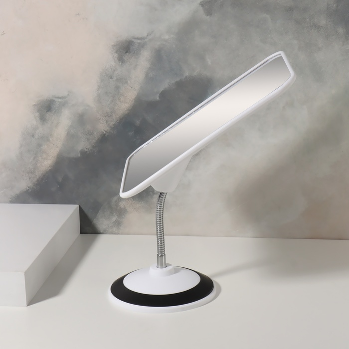 Зеркало на гибкой ножке, зеркальная поверхность 14,5 &times; 19,5 см, цвет МИКС