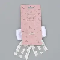 Бант для волос на заколке с лентами &laquo;Сердечки&raquo;, белый, Принцессы