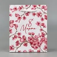 Пакет подарочный ламинированный &laquo;8 марта&raquo;, S 12 х 15 х 5.5 см