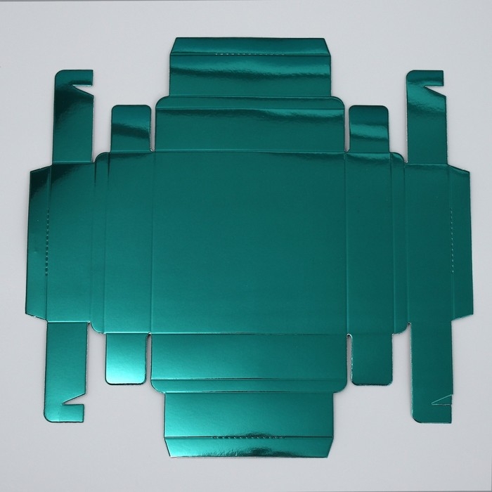 Коробка для конфет, кондитерская упаковка, 9 ячеек, &laquo;Изумрудная&raquo;, 14.7 х 14.7 х 3.5 см