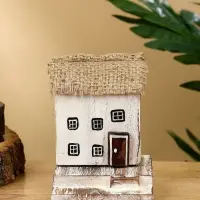 Сувенир "Дом" дерево Албезия 9х11х11 см, цв. белый