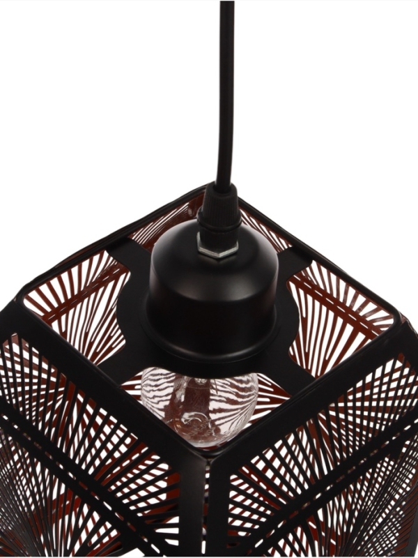 Светильник "Кэлшот" (Сияние) 1х40Вт Е27 черный 13х13х20+100см