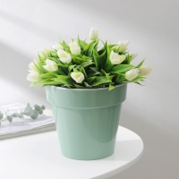 Кашпо для цветов со вставкой &laquo;Порто&raquo;, 1 л, цвет нефрит