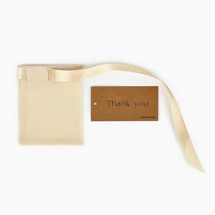 Мешочек подарочный из хлопка &laquo;Спасибо&raquo;, 7 х 9 см +/- 1.5 см