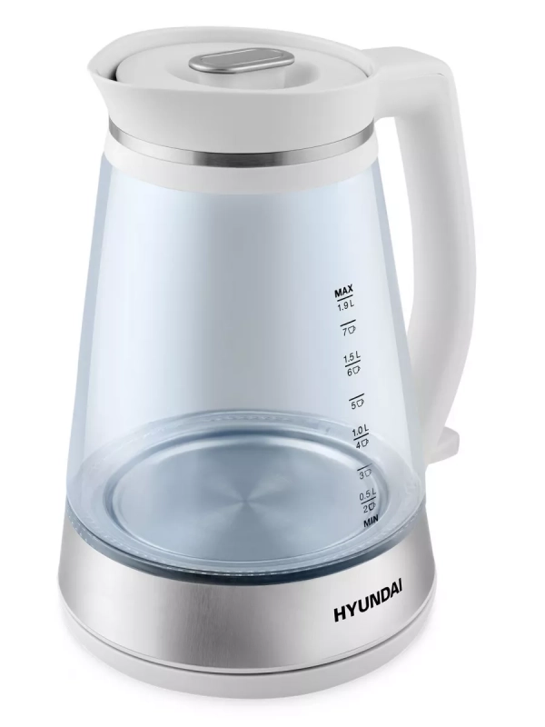 Чайник HYK-G3037 1,9л 3000Вт белый (стекло)