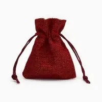 Мешочек подарочный &laquo;Льняной&raquo; 7&times;9, бордовый