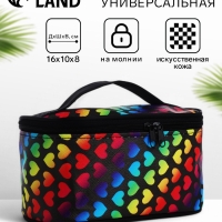 Косметичка на молнии, с ручкой, цвет чёрный