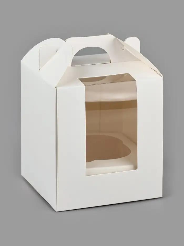 Упаковка для кондитерских изделий под 1 капкейк &laquo;Белая&raquo;, 9 х 9 х 10 см