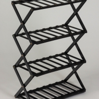 Подставка для цветов Greengo, 4 полки, 50 &times; 25 &times; 68 см, напольная, бамбук, чёрная