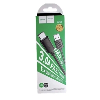 Кабель Hoco X88, Type-C - USB, 3 А, 1 м, передача данных, ПВХ, чёрный