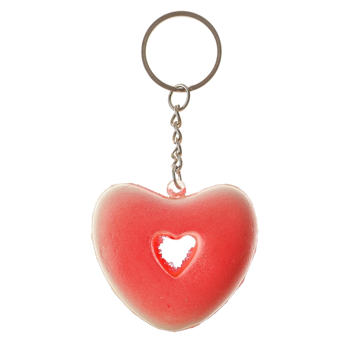 Мялка-сквиш &laquo;Сердечко&raquo;, на брелоке, цвета МИКС