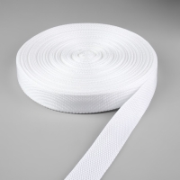 Стропа ременная, 30 мм, 50 &plusmn; 1 м, плотность 9,5 гр/м, цвет белый №3