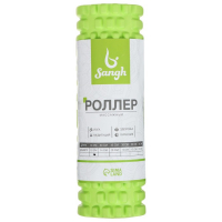 Ролик массажный Sangh, 30х10 см, цвет зелёный