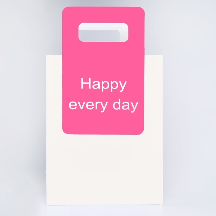 Пакет подарочный с вырубной ручкой 18 х 23 х 9 см , белый