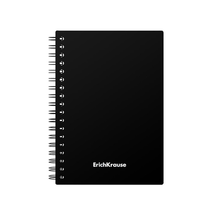 Тетрадь на спирали А6, 60 листов в клетку, ErichKrause Classic, пластиковая обложка, блок офсет 100% белизна, МИКС (1 вид в спайке)
